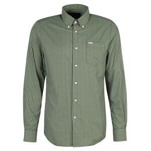 Barbour Green Checkered Casual Button Down Shirt